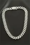 Chain Zirkon Taşlı Lüks Çelik Kolye - Gümüş Rengi
