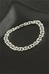 Chain Zirkon Taşlı Lüks Çelik Zincir Bileklik - Gümüş Rengi