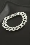 Chain Zirkon Taşlı Lüks Çelik Zincir Bileklik - Sarı