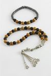 2'li Jasper Doğal Taş Bileklik Tesbih Set - Kahverengi