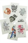 Karışık Tattoo Dövme Sticker - Ebruli