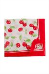 Kiraz Desenli Bandana 50*50 - Kırmızı