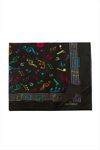 Nota Desenli Bandana 50*50 - Siyah
