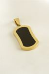 Oval Çelik Kolye Ucu 1,5*3 cm - Sarı
