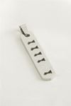 Çubuk Çelik Kolye Ucu 1*4,5 cm - Gümüş Rengi