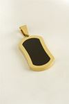 Oval Çelik Kolye Ucu 1,5*3 cm - Gümüş Rengi