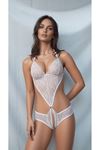 Kadın Beyaz Dantel Detaylı Babydoll