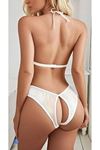 Kadın Beyaz Dantel Detaylı Babydoll